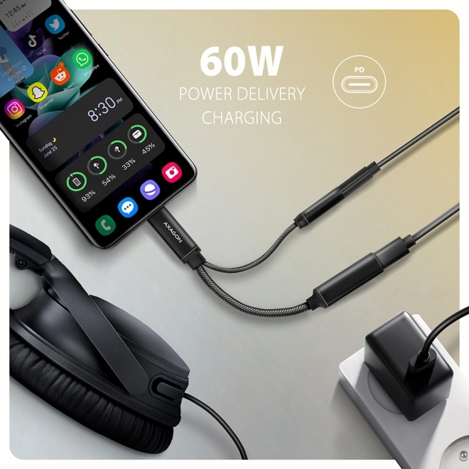 Externá zvuková karta USB-C 32bit DAC s Power Delivery