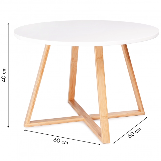 Moderný škandinávsky konferenčný stolík 60 cm bambus