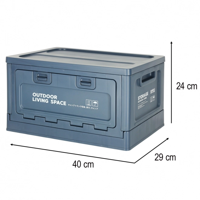 Campingová krabica - skladací box 25l modrá