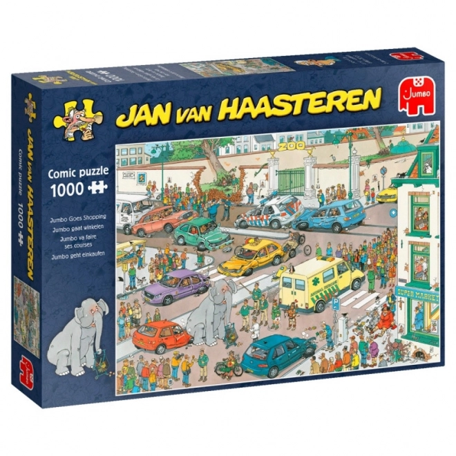 Jumbo jigsaw puzzle Jan van Haasteren Nakupovanie 1000 dielikov