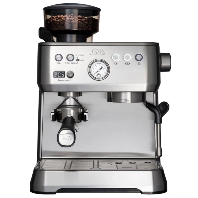 Espresso kávovar Solis Grind & Infuse Perfetta strieborný