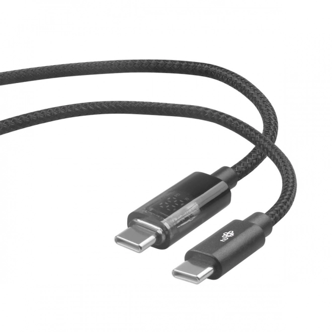 USB-C na USB-C kábel s LED indikátorom nabíjacieho výkonu (1 m, 100 W)