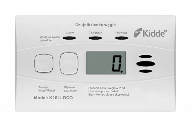 Detektor oxidu uhoľnatého s displejom Kidde