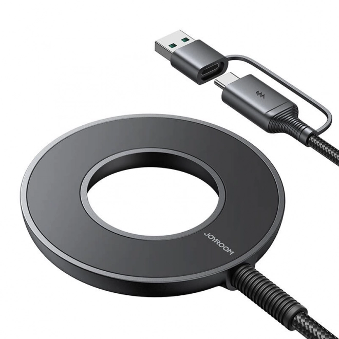 Magnetická nabíjačka Joyroom JR-WQM03 USB + USB-C 1,2 m čierna