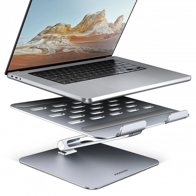 Stojan na notebook AXAGON STND-LQ z hliníka, 10-16", nastaviteľný uhol