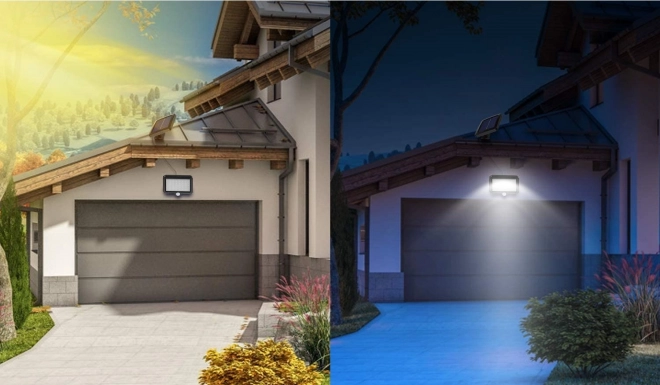 Solárna záhradná lampa so senzorom pohybu 120 LED