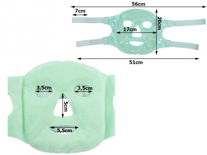 Relaxačná chladivá a hrejivá gelová maska na tvár