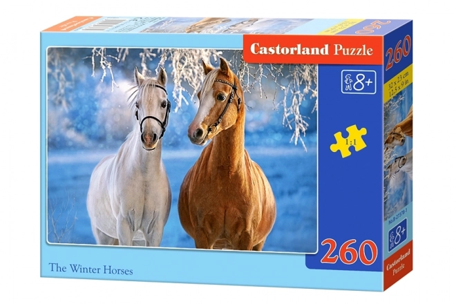 Puzzle Kone v zimnej krajine 260 dielikov