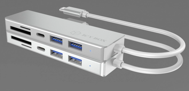 ICY BOX USB‑C hub s 3 portmi USB a čítačkou kariet