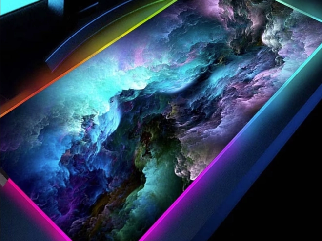 Herná podložka pod myš s LED RGB osvetlením