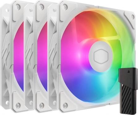 Ventilátory Cooler Master SickleFlow Edge 120 ARGB white – sada 3 ks