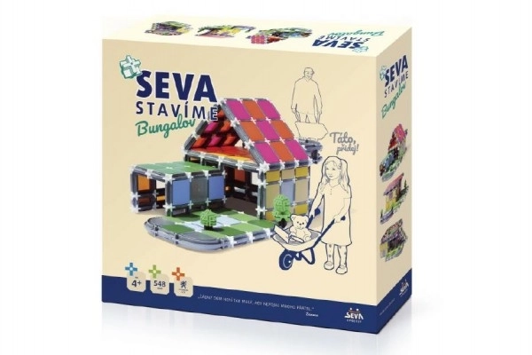 Stavebnica SEVA BUILD Bungalow plast 548 dielikov v krabici 35x33x7cm