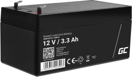 Bezúdržbová batéria AGM VRLA Green Cell AGM41 12V 1,3Ah (pre alarm, pokladňu, hračku)