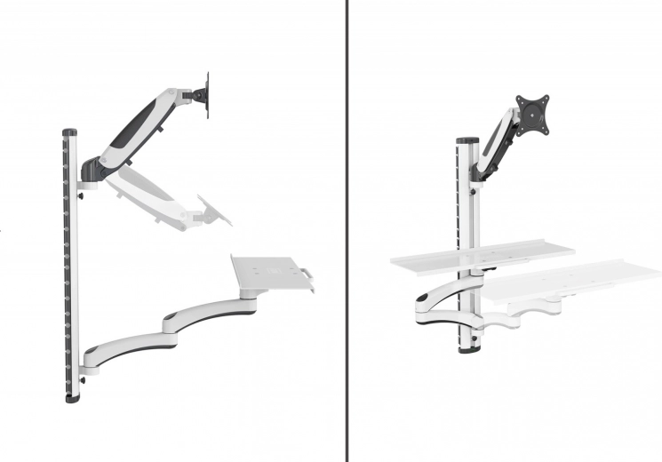 Integrovaná polica pre klávesnicu a myš