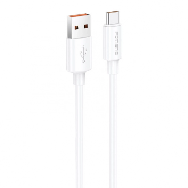 Kábel USB-A na USB-C 3A 1m - biely