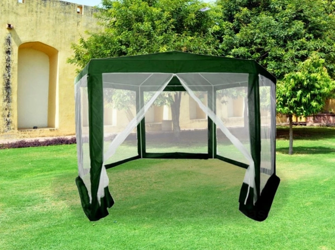 Záhradný pavilón s moskytiérou 2x2x2 m zelený
