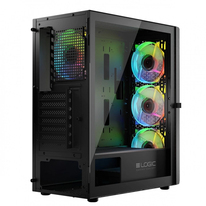 Počítačová skrinka LOGIC Aramis ARGB Midi USB 3.0 Čierna