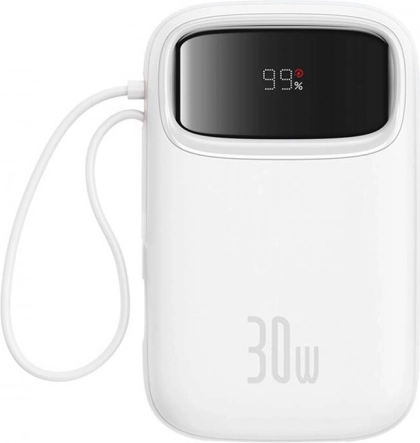 Baseus QPow 2 powerbanka 10000 mAh, 30 W, USB‑C (biela)