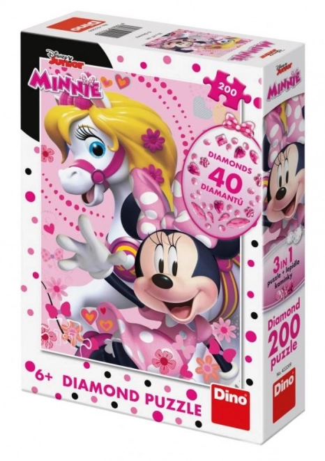 Minnie Mouse diamantové puzzle 200 ks