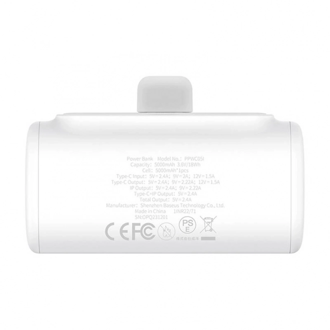 Baseus powerbanka 5000mAh biela