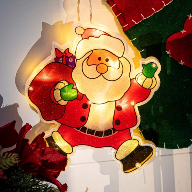 Lampky LED Vianočná ozdoba Santa Claus s darčekmi