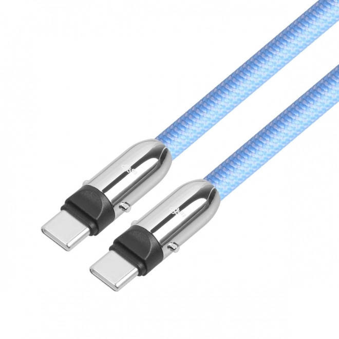 Kábel 2v1 USB C šnúrka 1m modrý