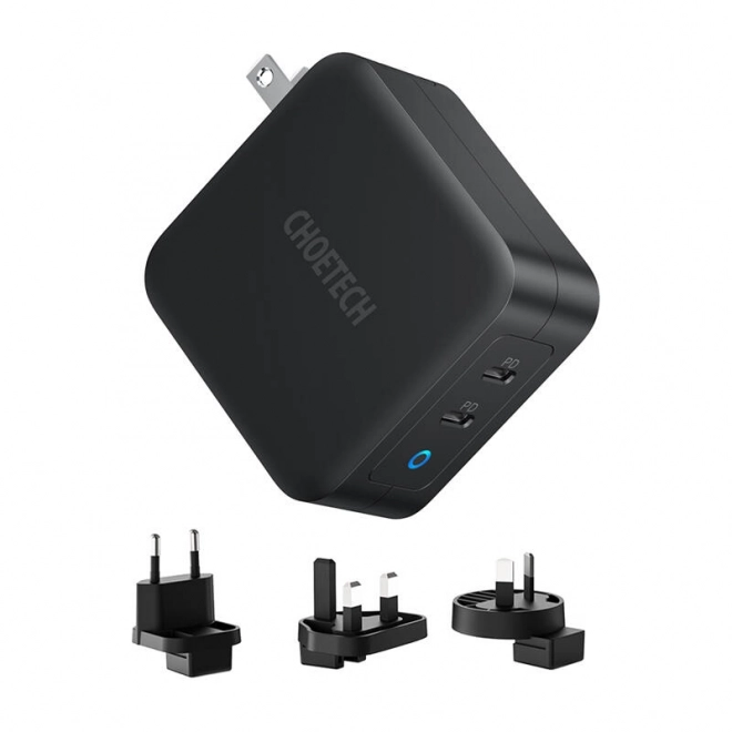 Výkonná GaN nabíjačka Choetech s dvoma USB-C portami
