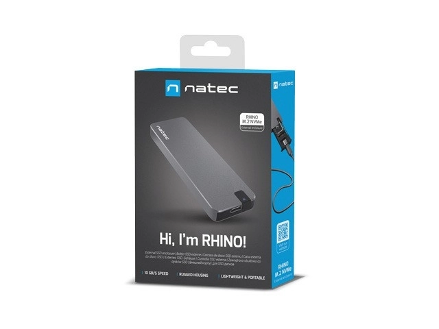 Odolné púzdro na SSD disk Natec Rhino M.2 NVMe USB-C