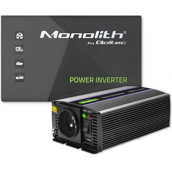 Praktická menička napätia Qoltec 1200W s USB