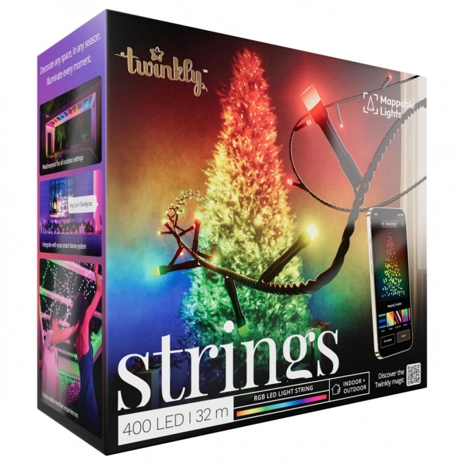 Inteligentné vianočné svetlá Twinkly Strings 400 LED RGB