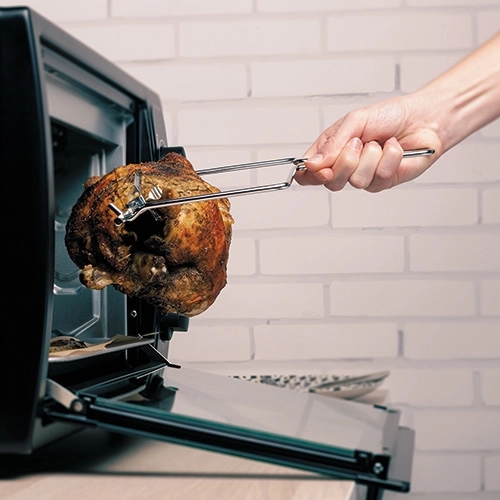 Rotisserie 360° pre šťavnaté mäso