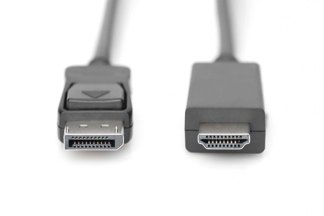 Adaptačný kábel DisplayPort 1.2 so zacvakávacím konektorom 4K 60Hz UHD Typ DP/HDMI A M/M čierny – 3 m