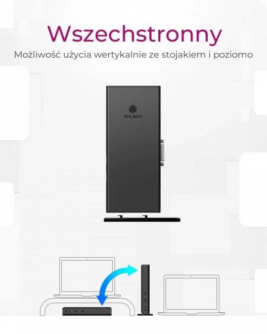 Stolný adaptér ICY BOX s rozšírenými portami
