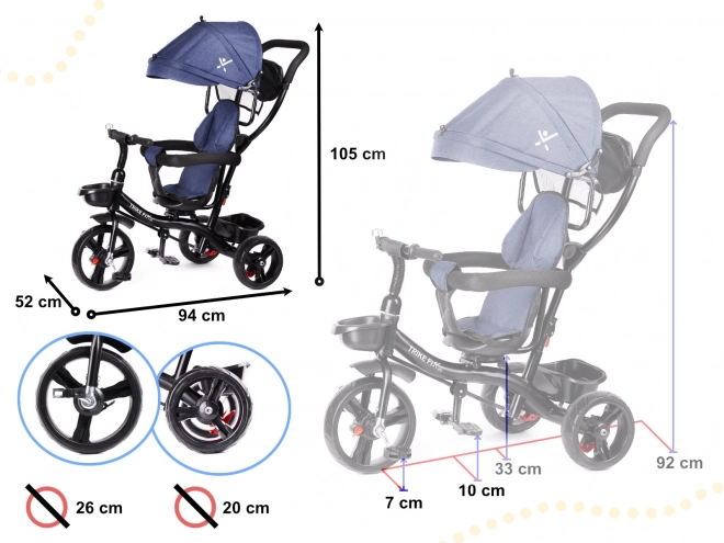 Trojkolesový bicykel Trike Fix Lite