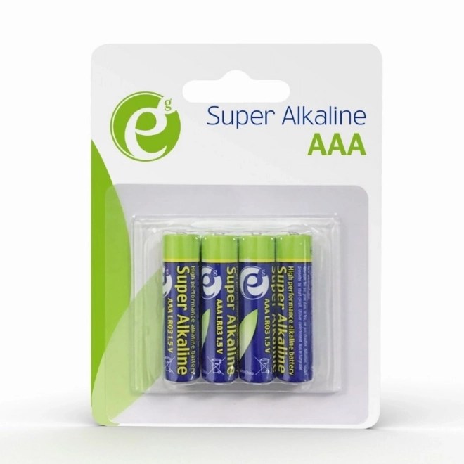 Alkalické batérie AAA – 4 ks