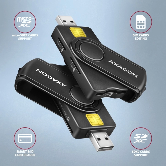 Čítačka kariet AXAGON PocketReader USB