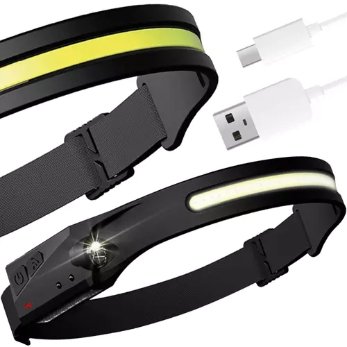 Výkonná čelovka LED s USB nabíjaním