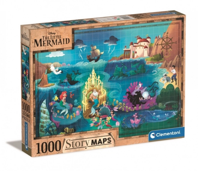 Puzzle 1000 dielikov Malá morská víla - Story Maps