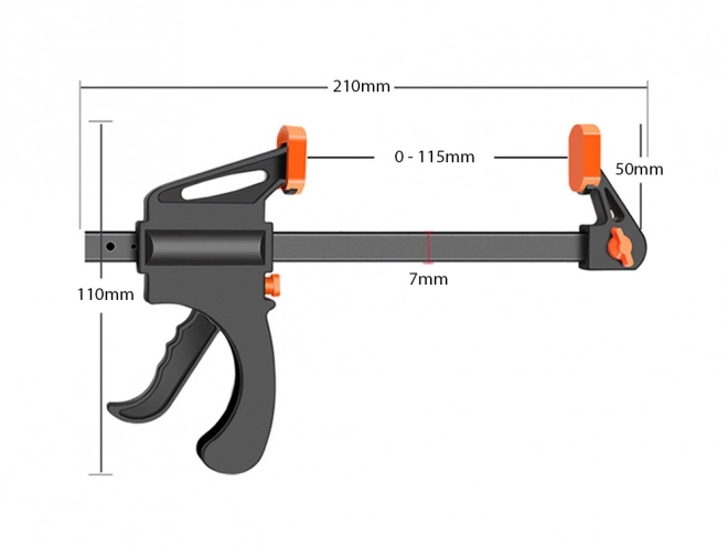 Stolárska svorka s jednoručnou rukoväťou 115mm