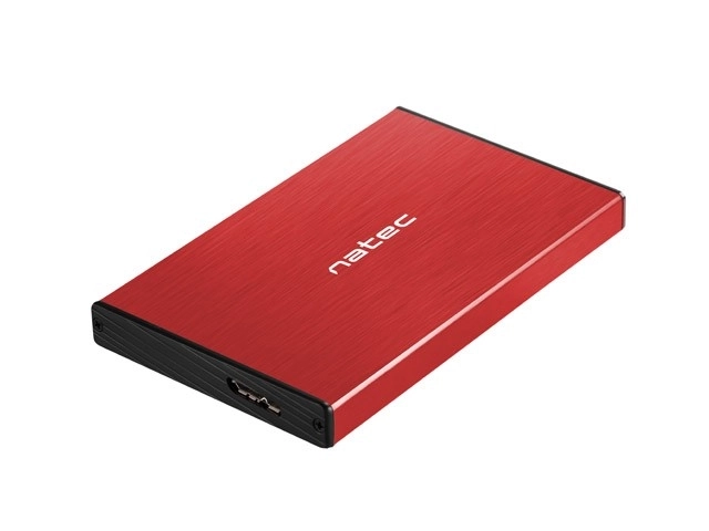 Externé puzdro na HDD/SSD Rhino Go 2,5 USB 3.0 červené