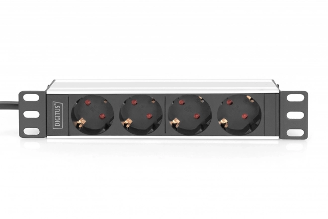 Listva na napájanie do skriniek 10" RACK 4xSchuko
