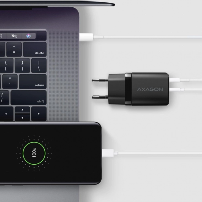 Rýchlonabíjačka do siete Axagon 30W s duálnym výstupom USB-C a USB-A