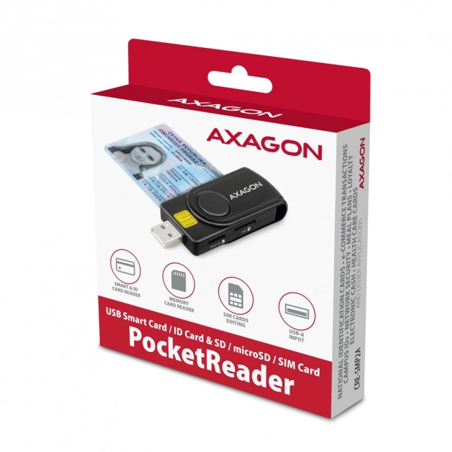 Čítačka kariet AXAGON PocketReader USB