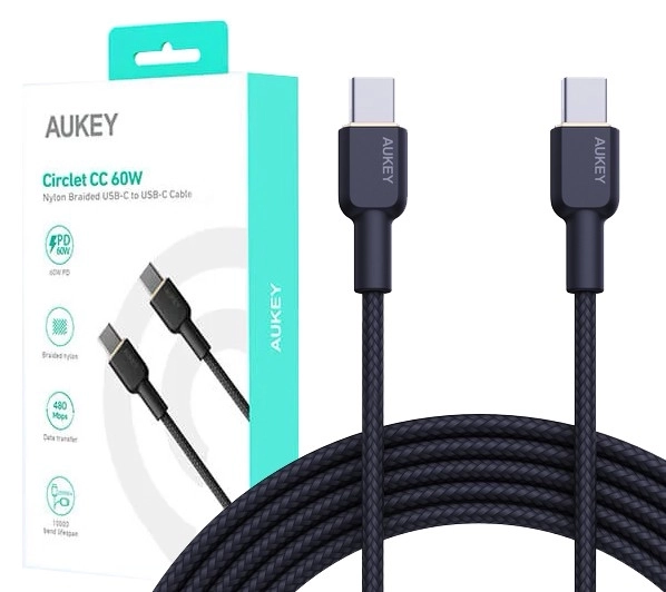 Nylonový USB-C kábel AUKEY 1.8m Quick Charge