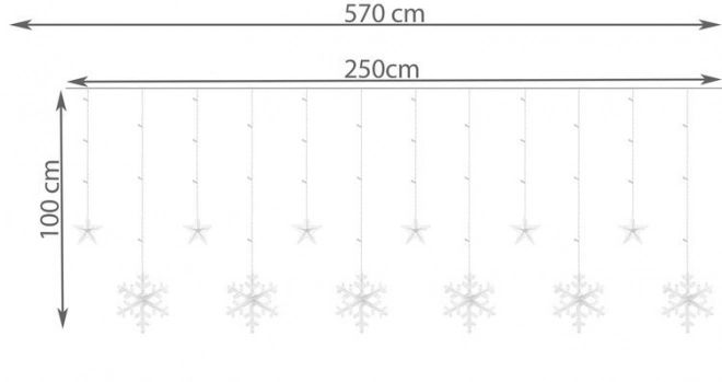 Svetelná reťaz 138 LED - farebná