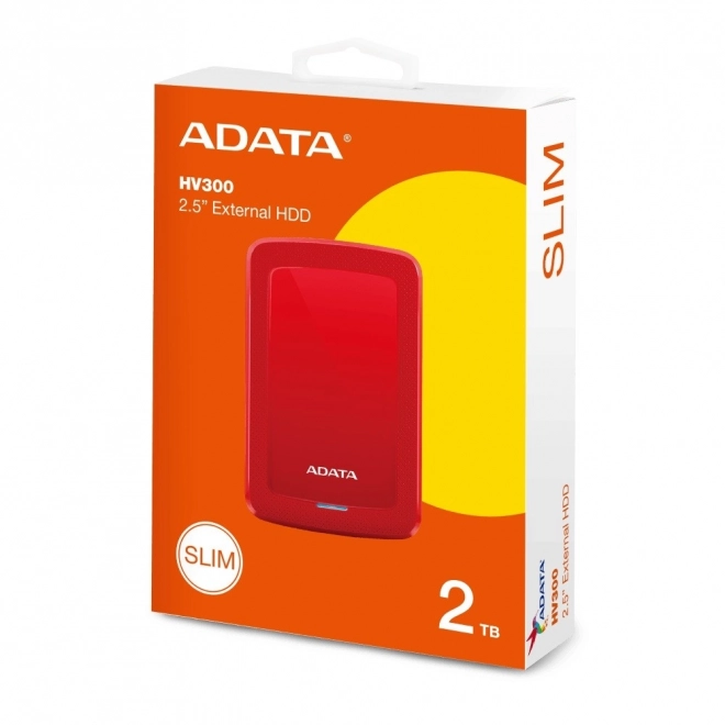 DashDrive HV300 2TB Externý Pevný Disk USB 3.1 Červený