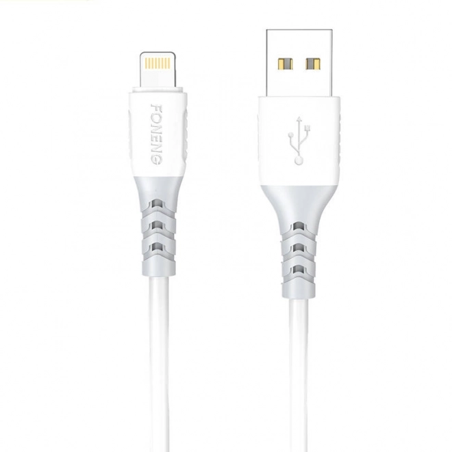 Kábel USB-Lightning 20W 3A 1m Bílý