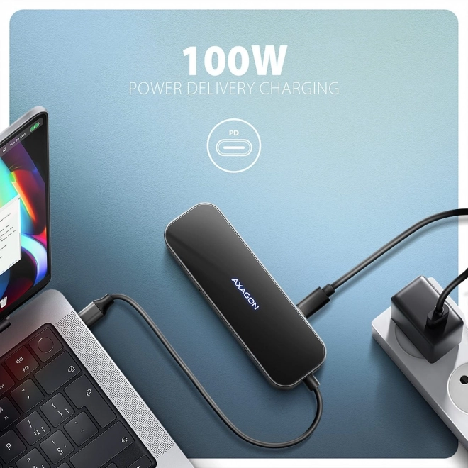 USB-C hub 6v1 s HDMI 4K a PD 100W