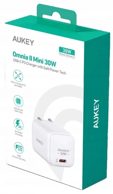 Biela USB-C GaN Nabíjačka Omnia 30W