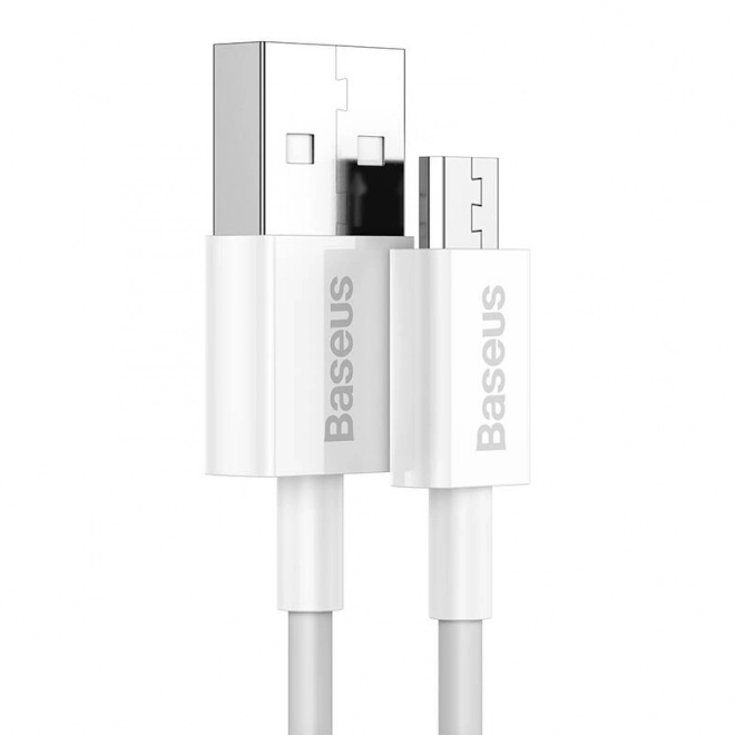 Odolný kábel Baseus USB na micro USB biely 2m